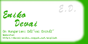 eniko devai business card